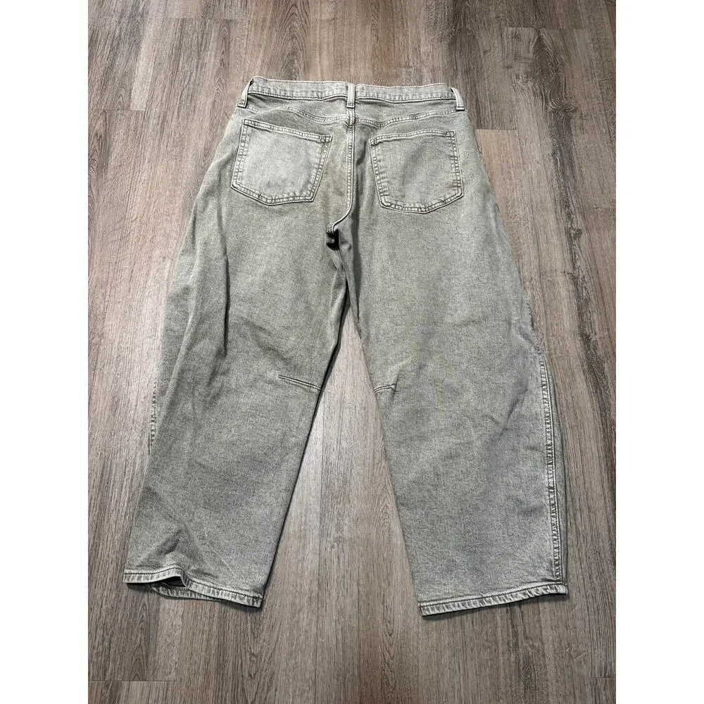 GAP Denim Women's Green/Gray Washed Barrel Jeans